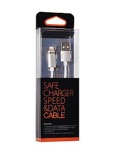 USB CABLE - Magnetic with Detachable plug iphone 5/6/7/8/x lightning 1 meter silver (blister pack)