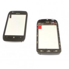 Vitre tactile sur chassis Nokia Lumia 710, Noir