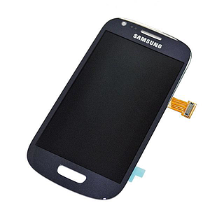 Vitre tactile, LCD, chassis et bouton home pour Galaxy S3 mini i8190, Noir
