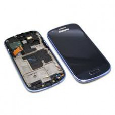 Vitre tactile, LCD et chassis pour Galaxy S3 mini i8195, Blue