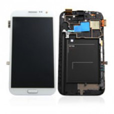 Vitre tactile, LCD et chassis pour Galaxy Note 2 N7105, Blanc