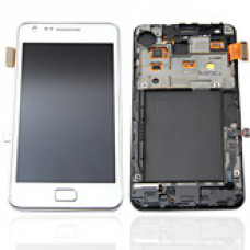 Vitre tactile, LCD et chassis pour Galaxy S2 i9100, Blanc