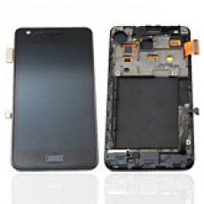 Vitre tactile et LCD sur chassis pour Galaxy S2 i9100 et Noir