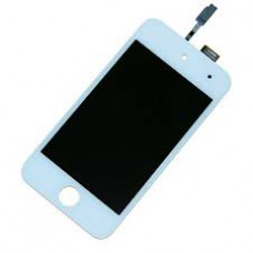 Vitre tactile, LCD pour iPod Touch 4, Blanc, sans bouton home