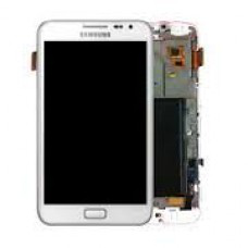 Vitre tactile, LCD, chassis et bouton home pour Galaxy Note1 N7000, Blanc